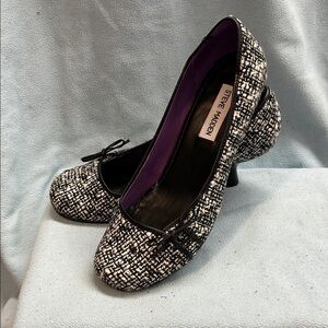 Steve Madden Elegant Black and White Women's Heels Sz 8